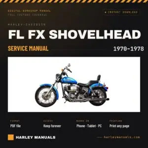 1970-1978 Harley-Davidson FL FX Shovelhead Service Manual - Vintage PDF Instant Download