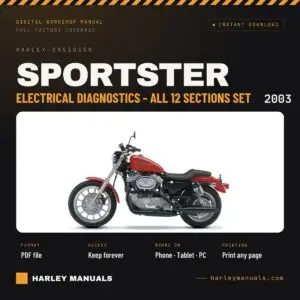 2003 Harley-Davidson Sportster Electrical Diagnostics: All 12 Sections Set cover