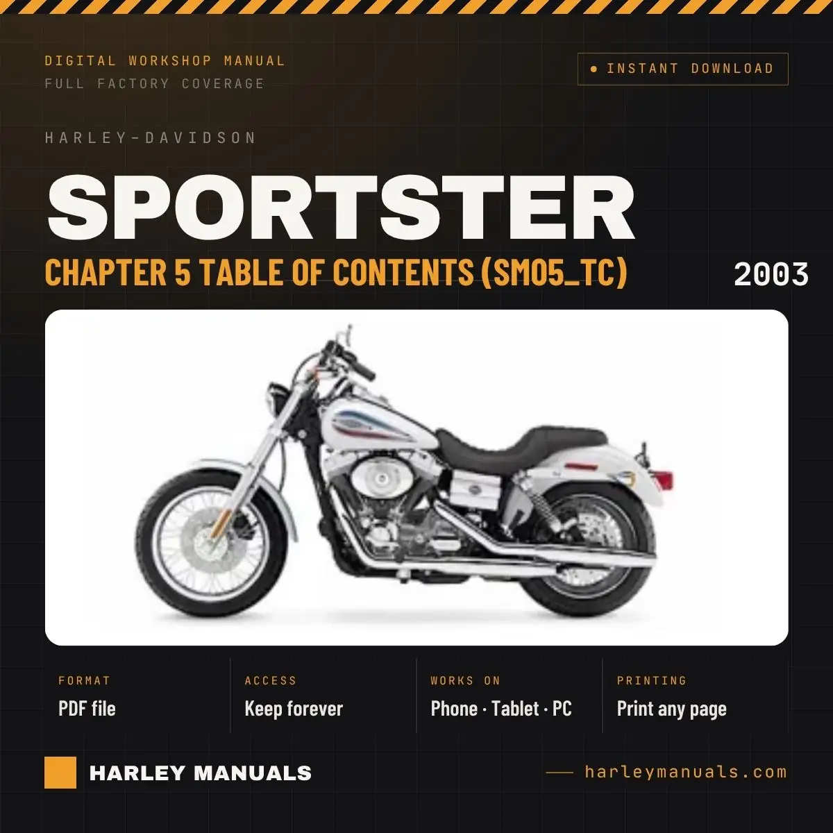 2003 Harley-Davidson Sportster Service Manual Chapter 5 Table of Contents (SM05_TC) - PDF Download