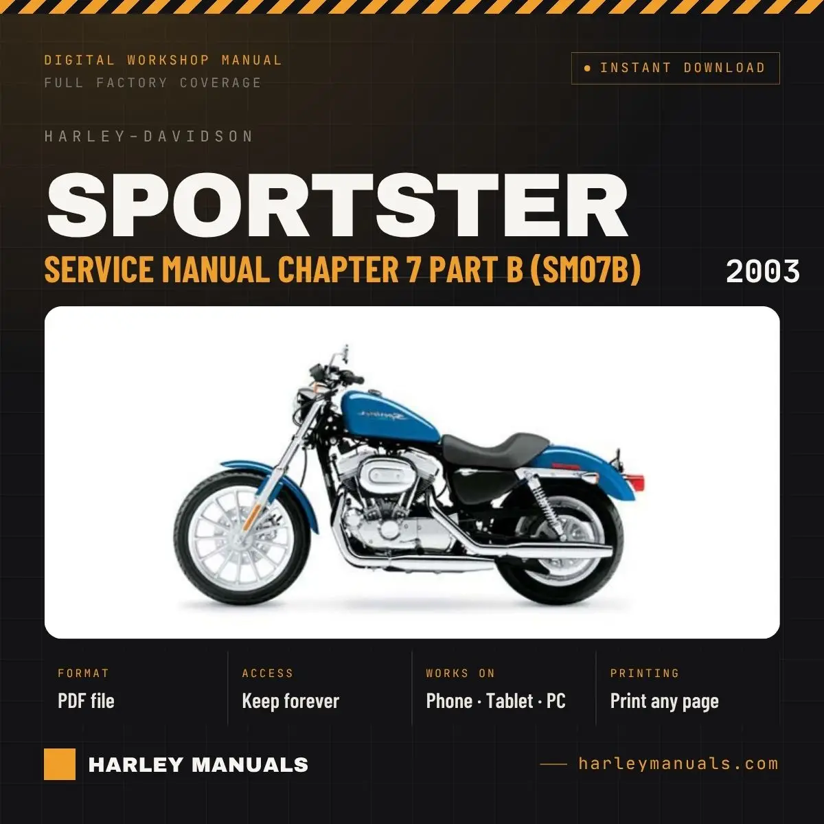2003 Harley-Davidson Sportster Service Manual Chapter 7 Part B (SM07B) - PDF Download