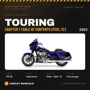2003 Harley-Davidson Touring Electrical Diagnostic Manual Chapter 1 Table of Contents (FE01_TC) - PDF Download