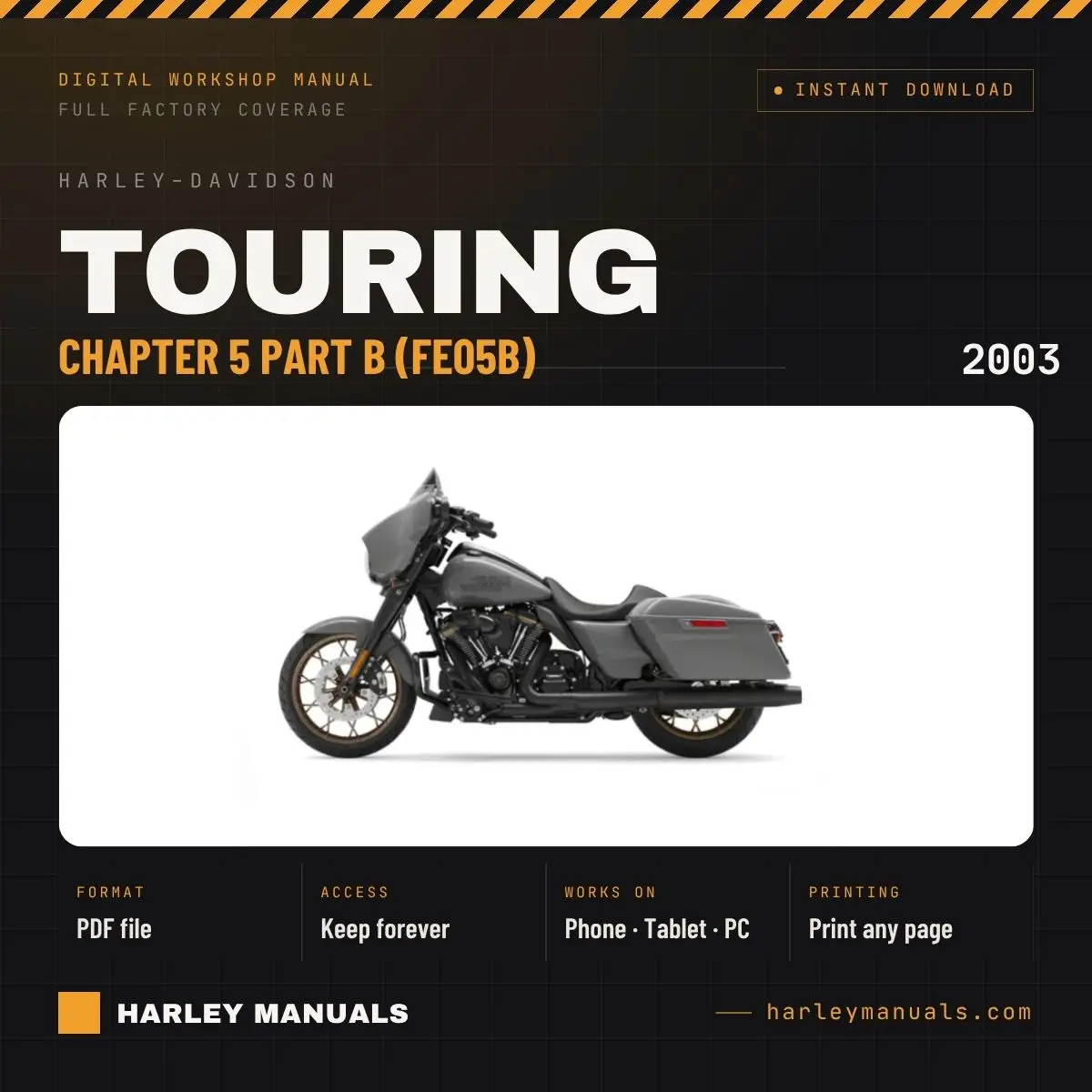 2003 Harley-Davidson Touring Electrical Diagnostic Manual Chapter 5 Part B (FE05B) - PDF Download