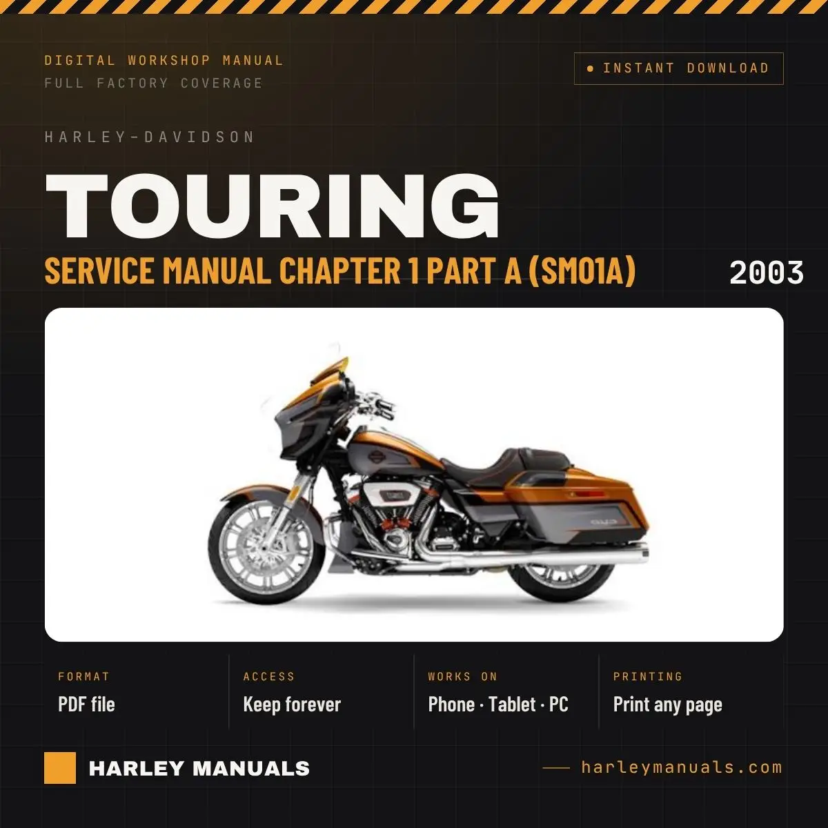 2003 Harley-Davidson Touring Service Manual Chapter 1 Part A (SM01A) - PDF Download