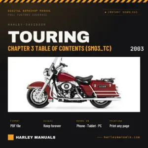 2003 Harley-Davidson Touring Service Manual Chapter 3 Table of Contents (SM03_TC) - PDF Download