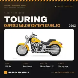 2003 Harley-Davidson Touring Service Manual Supplement A Chapter 2 Table of Contents (SPA02_TC) - PDF Download