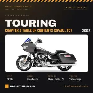 2003 Harley-Davidson Touring Service Manual Supplement A Chapter 3 Table of Contents (SPA03_TC) - PDF Download