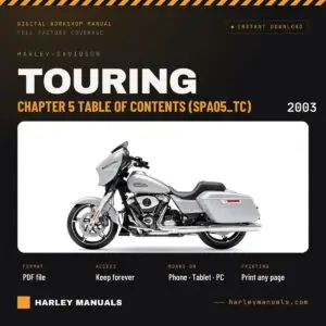 2003 Harley-Davidson Touring Service Manual Supplement A Chapter 5 Table of Contents (SPA05_TC) - PDF Download