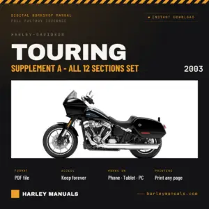 2003 Harley-Davidson Touring Supplement A - All 12 Sections Set