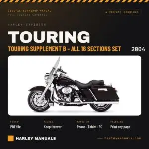 2003 Harley-Davidson Touring Supplement B - All 16 Sections Set