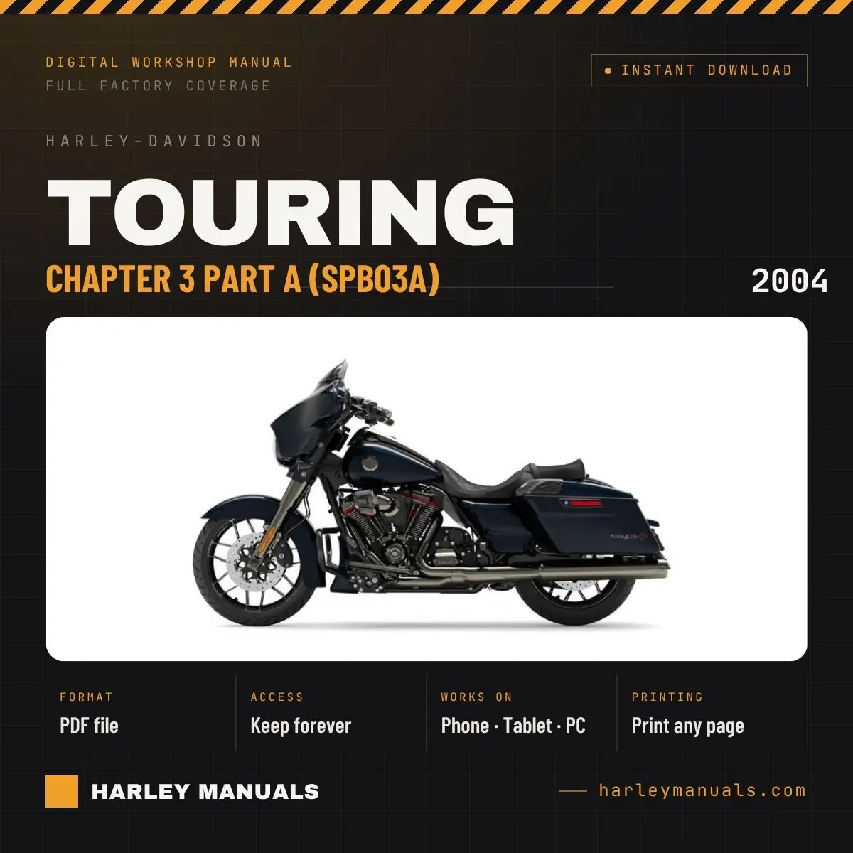 2004 Harley-Davidson Touring Service Manual Supplement B Chapter 3 Part A (SPB03A) - PDF Download