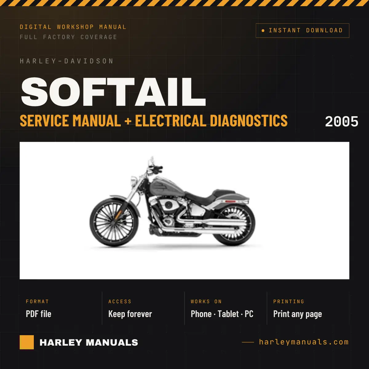 2005 Harley-Davidson Softail Service Manual + Electrical Diagnostics Bundle - PDF Instant Download