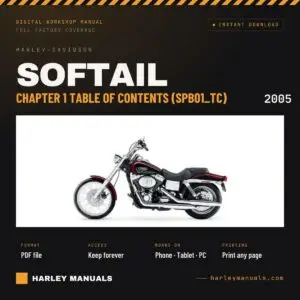 2005 Harley-Davidson Softail Service Manual Supplement B Chapter 1 Table of Contents (SPB01_TC) - PDF Download