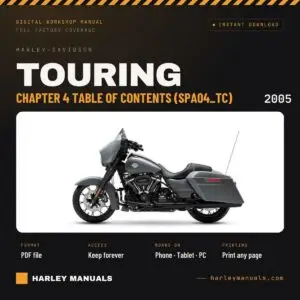2005 Harley-Davidson Touring Service Manual Supplement A Chapter 4 Table of Contents (SPA04_TC) - PDF Download