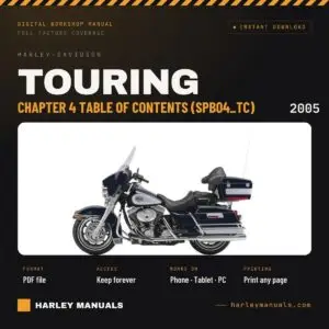 2005 Harley-Davidson Touring Service Manual Supplement B Chapter 4 Table of Contents (SPB04_TC) - PDF Download