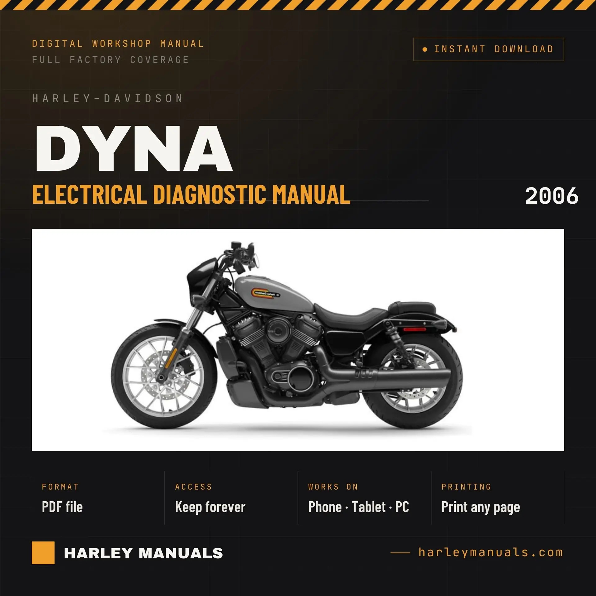 2006 Harley-Davidson Dyna Electrical Diagnostic Manual - OEM Wiring & Diagnostics PDF Instant Download