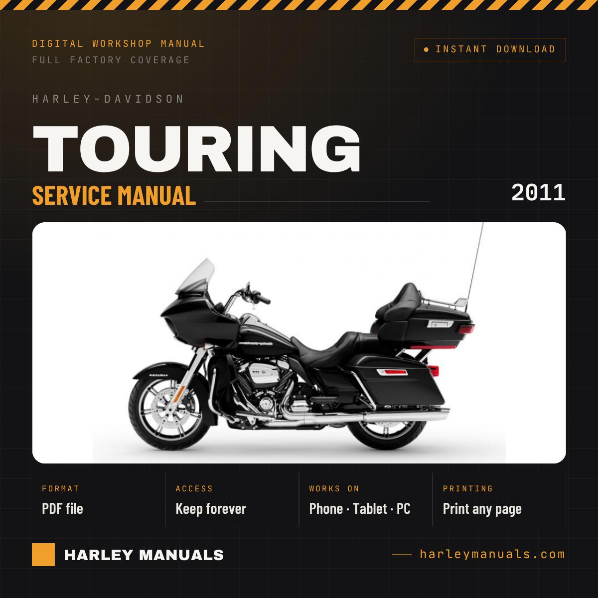 2011 Harley-Davidson Touring Service Manual (99483-11) - OEM Workshop Repair PDF Instant Download