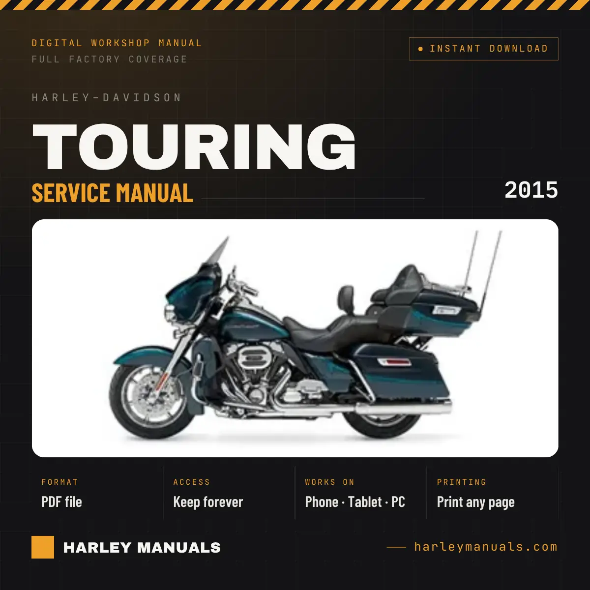 2015 Harley-Davidson Touring Service Manual - OEM Workshop Repair PDF Instant Download