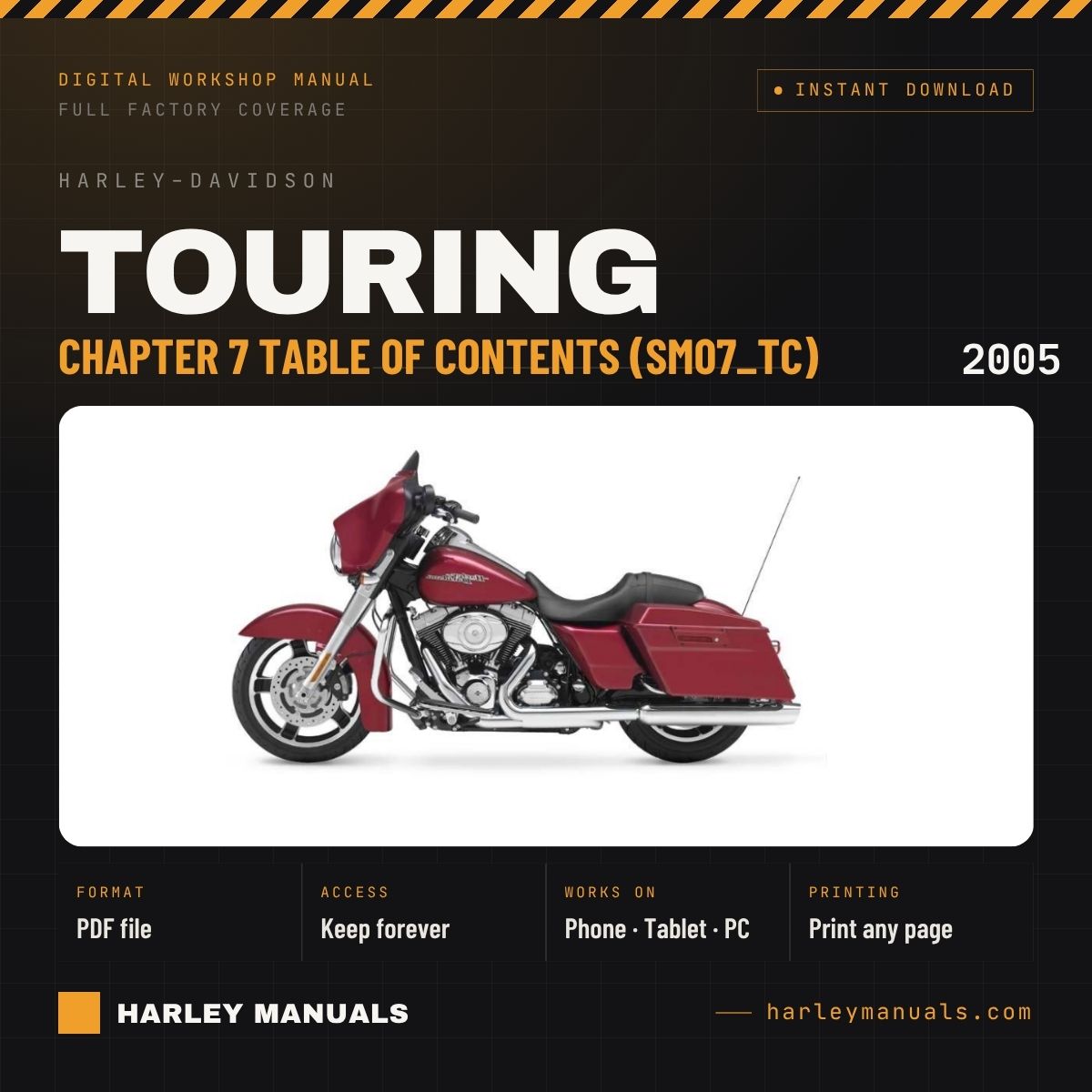 2005 Harley-Davidson Touring Service Manual Chapter 7 Table of Contents (SM07_TC) - PDF Download
