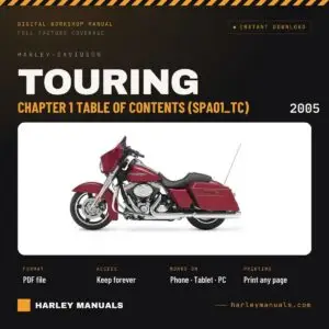 2005 Harley-Davidson Touring Service Manual Supplement A Chapter 1 Table of Contents (SPA01_TC) - PDF Download