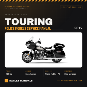 2019 Harley-Davidson Touring Police Models Service Manual Supplement - PDF Instant Download