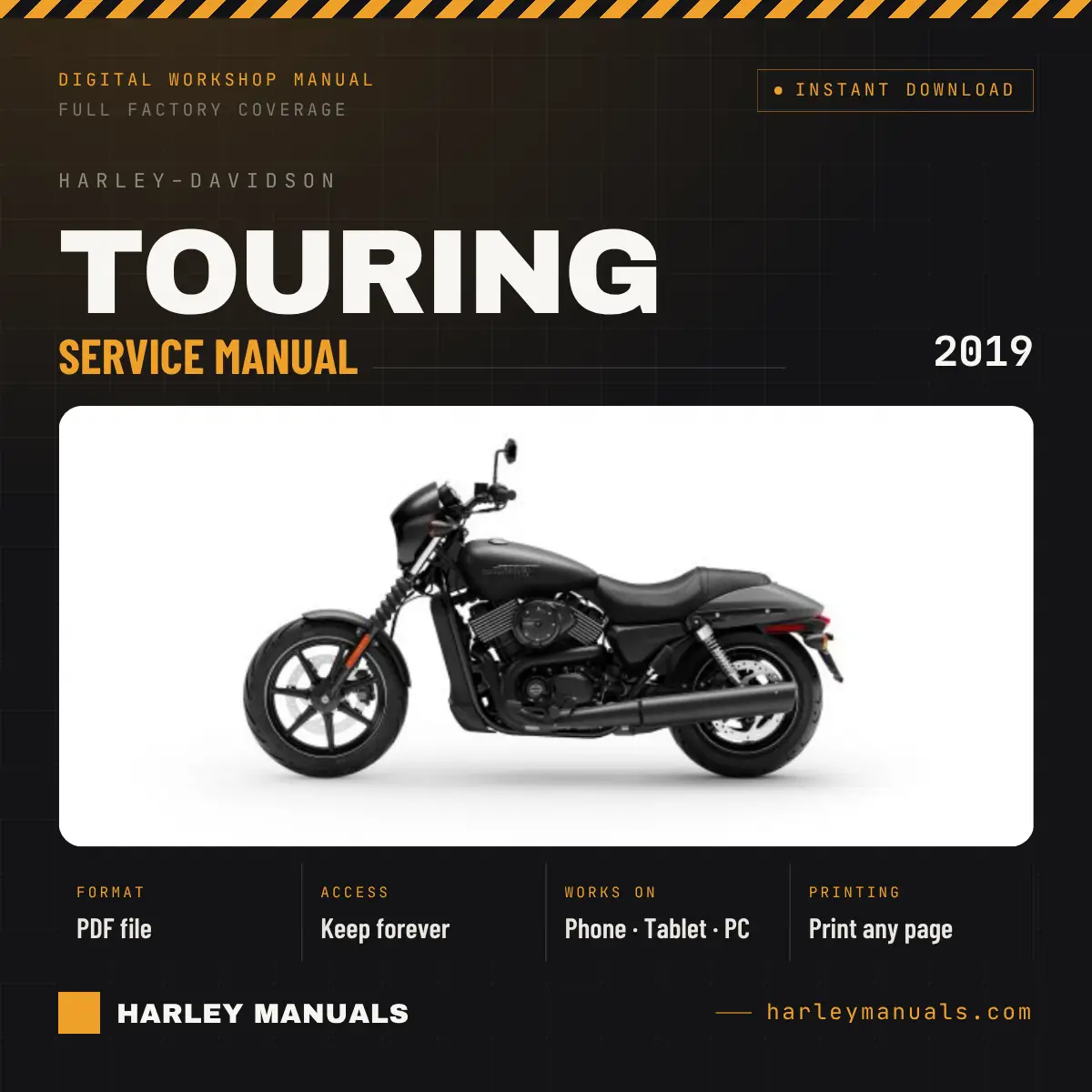 2019 Harley-Davidson Touring Service Manual cover