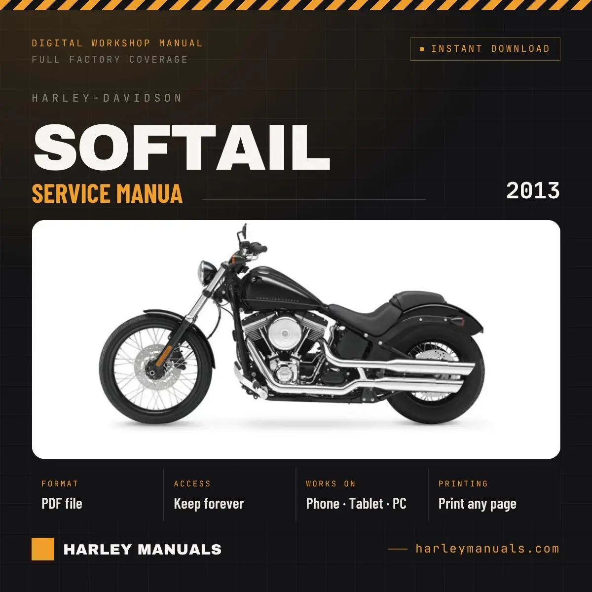 2013 Harley-Davidson Softail Service Manual (99482-13A) cover